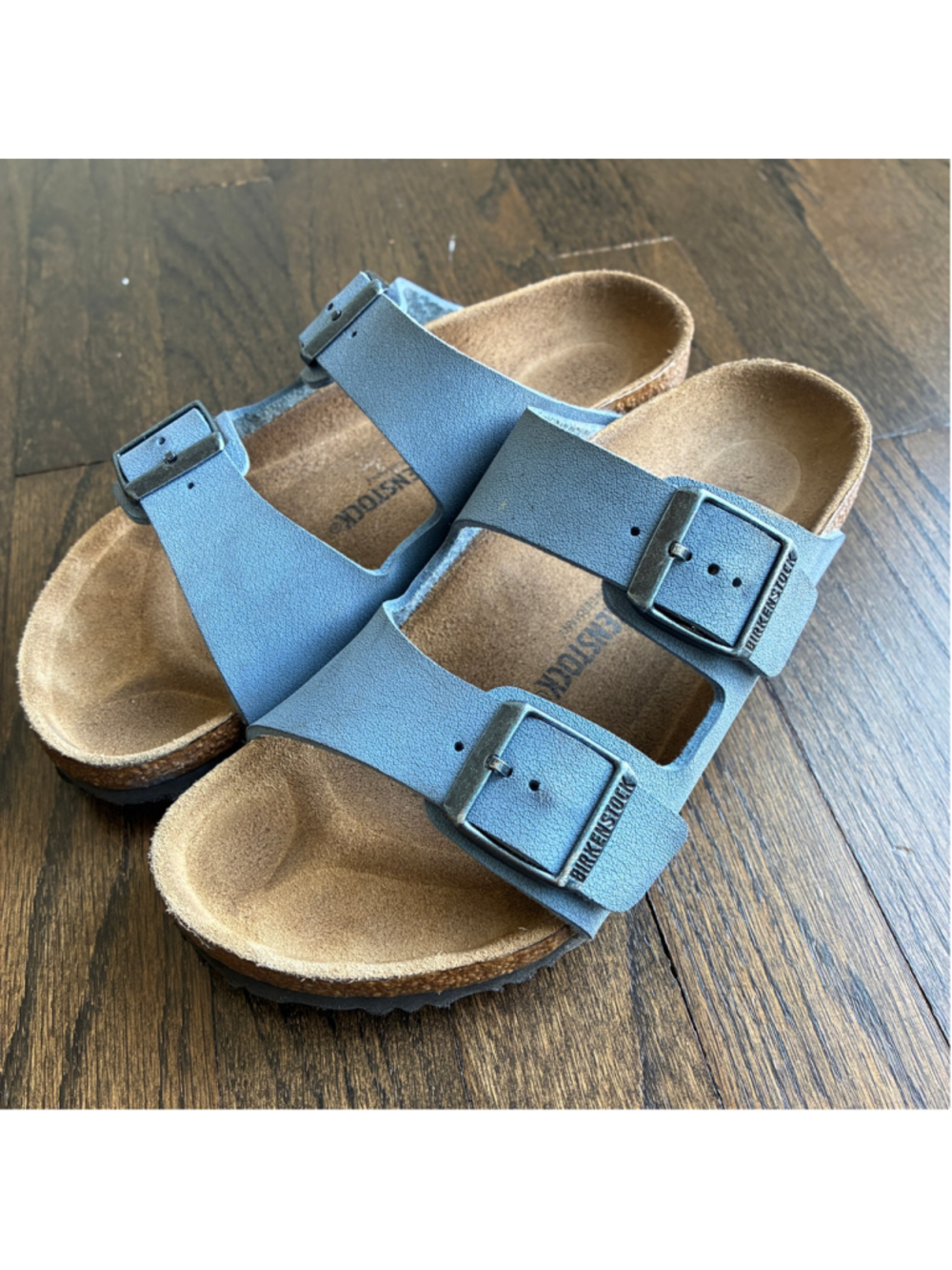 BIRKENSTOCK Arizona Blue 34 Adjustable Double Strap Slide Sandals US 3 - 3.5